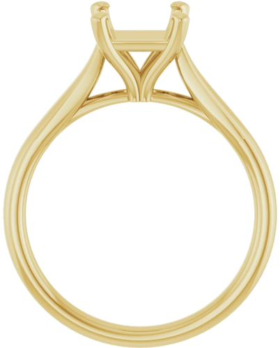 14K Yellow 6 mm Square Engagement Ring Mounting (2)
