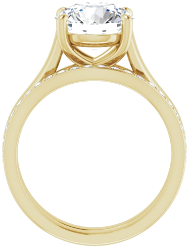 14K Yellow 9 mm Round Solitaire Engagement Ring Mounting (7)