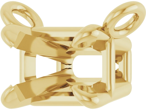 Pakabukas „Emerald Claw-Prong“ 585 Geltonojo Aukso Emerald 5mm x 3mm (2)