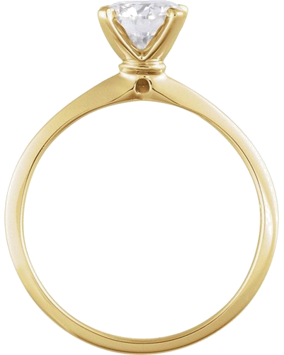 14K Yellow 6.5 mm Round Engagement Ring Mounting (4)