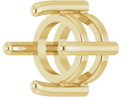 14K Yellow 5 mm Round Cabochon Pendant Mounting (2)