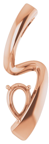 10K Rose  6x4 mm Pear Pendant Mounting (1)