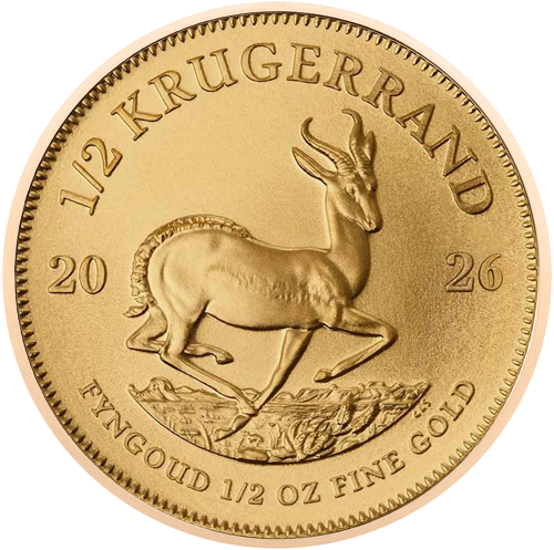 1/2 oz Krugerrand 2026 Dienvidāfrika Zelta monēta (1)