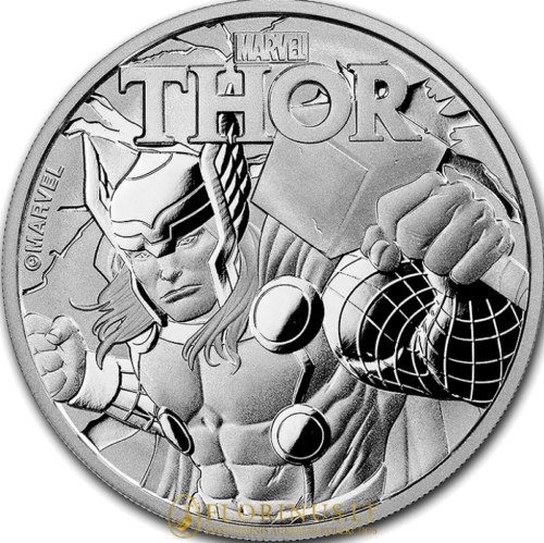 2018 Toras (Thor), Tuvalu, 1 doleris, 1 oz sidabrinė moneta (2)