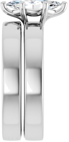 10K White 10x5 mm Marquise Solitaire Engagement Ring Mounting (9)