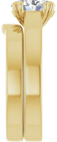 Sužadėtuvių Žiedas „Solitaire“ 585 Geltonojo Aukso Oval 8mm x 6mm (9)