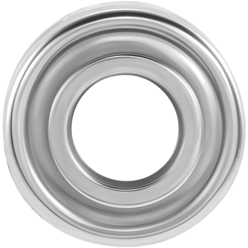 Pakabukas „Round Bezel-Set Slide“ 585 Baltojo Aukso Round 3.4mm (1)