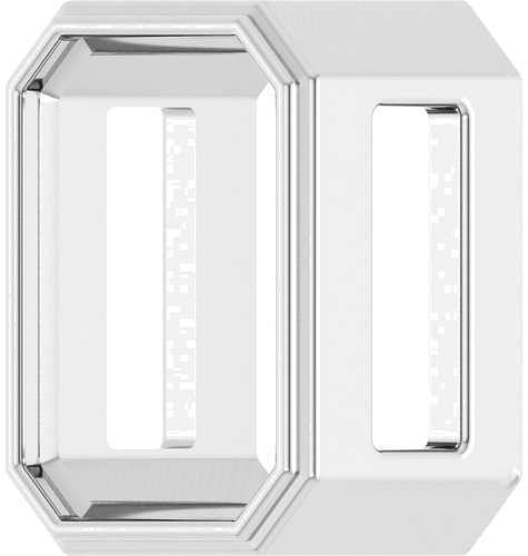 Pakabukas „Solitaire Slide“ 585 Baltojo Aukso Emerald 7mm x 5mm (2)