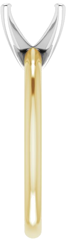 18K Yellow   Platinum  9x7 mm Oval Solitaire Engagement Ring Mounting (4)