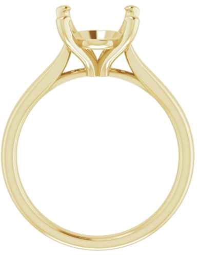 14K Yellow 11x9 mm Oval Engagement Ring Mounting (2)