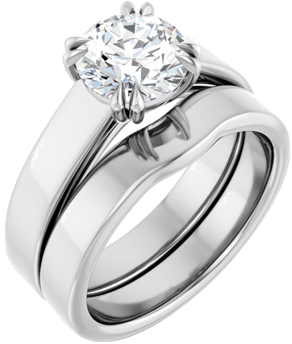 Sužadėtuvių Žiedas „Solitaire“ 950 Platinos Round 7.4mm (6)