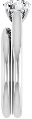 Sužadėtuvių Žiedas „Solitaire“ 585 Baltojo Aukso Round 6.5mm (9)