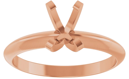 Sužadėtuvių Žiedas „Solitaire“ 585 Rožinis Aukso Oval 6.5mm x 4.5mm (3)