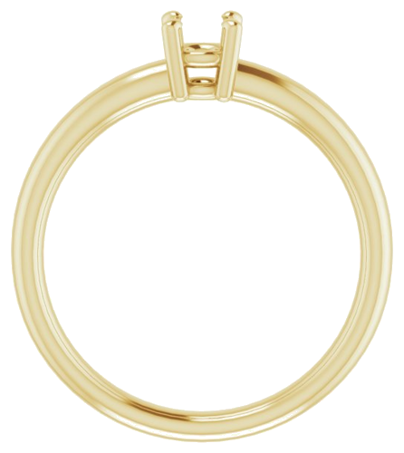 14K Yellow 4.4 mm Round Engagement Ring Mounting (2)