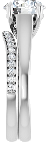 Sužadėtuvių Žiedas „Solitaire“ 950 Platinos Round 8mm (9)