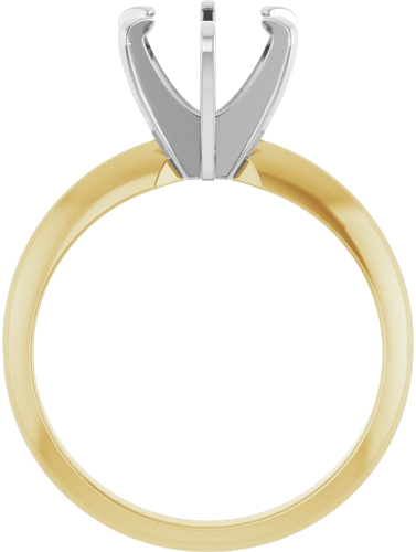 Sužadėtuvių Žiedas „Solitaire“ 585 Baltojo Ir Geltonojo Aukso Round 7.4mm (2)