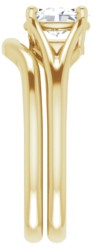 Sužadėtuvių Žiedas „Split Shank“ 585 Geltonojo Aukso Oval 7mm x 5mm (9)