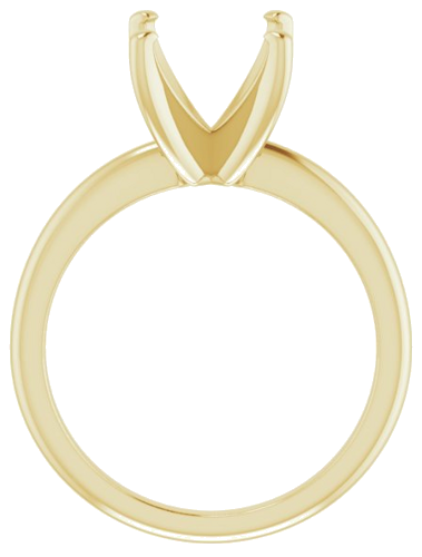 18K Yellow  11x9 mm Oval Solitaire Engagement Ring Mounting (2)
