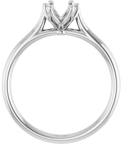 14K White 7x5 mm Oval Engagement Ring Mounting (2)