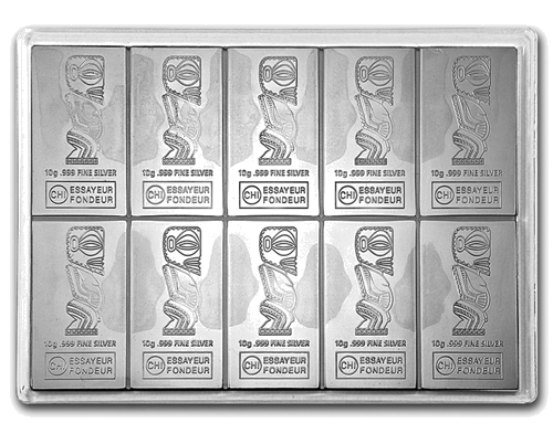 10 x 10 g CombiCoin™ 2012 Cook Islands 1 dollar silver coin Valcambi (1)