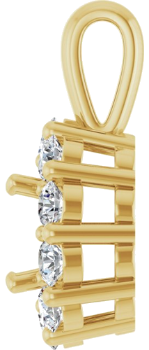 Pakabukas „Halo-Style“ 585 Geltonojo Aukso Round 5.5mm (3)