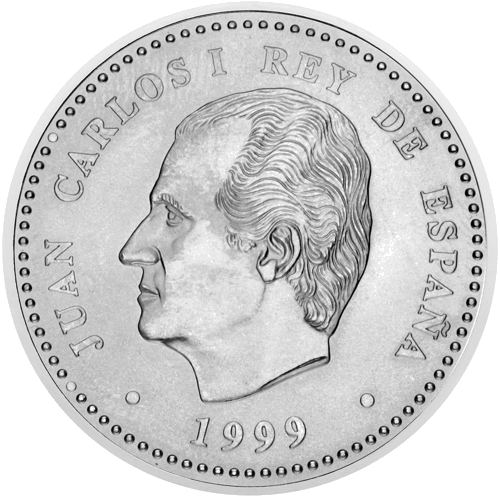 1999 Год Святого Иакова Испания 2000 песет серебряная монета (2)