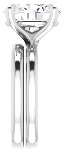 14K White  12x10 mm Oval Solitaire Engagement Ring Mounting (9)