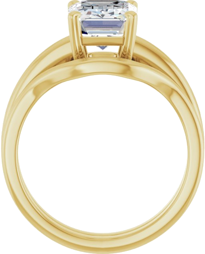 Sužadėtuvių Žiedas „Solitaire“ 585 Geltonojo Aukso Emerald 9mm x 7mm (7)