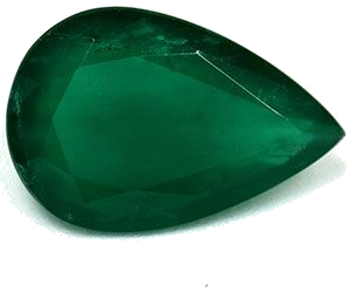 2.77 carat GREEN Pear Smaragdas (1)
