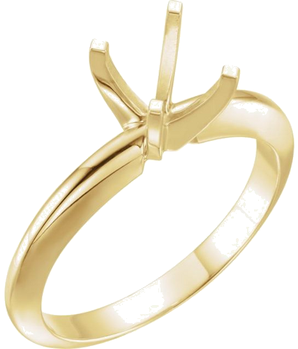 Sužadėtuvių Žiedas „Heavy Solitaire“ 585 Geltonojo Aukso Round 9.1mm x 9.7mm (1)