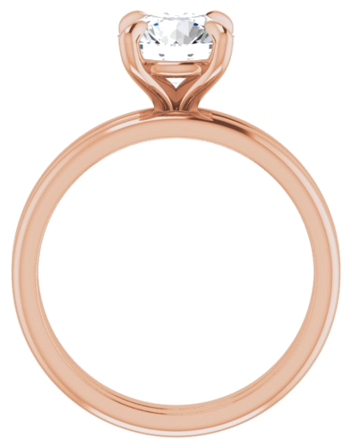 Sužadėtuvių Žiedas „Solitaire“ 585 Rožinis Aukso Round 7.4mm (7)