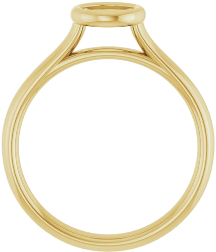 14K Yellow  5.2 mm Round Solitaire Engagement Ring Mounting (2)