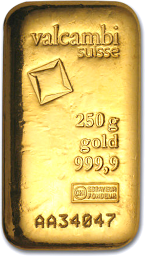 250 g Investment Gold Cast Bar Valcambi (1)