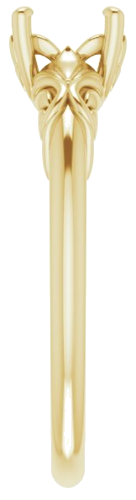 14K Yellow  6 mm Round Solitaire Engagement Ring Mounting (4)