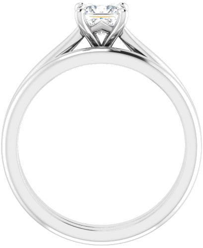 Sužadėtuvių Žiedas „Solitaire“ 585 Baltojo Aukso Square 4.5mm (7)