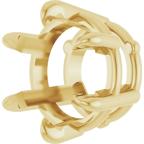 14K Yellow 7.5 mm Round Slide Pendant Mounting (2)