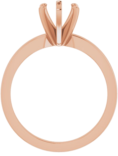 14K Rose 9x6 mm Pear Solitaire Engagement Ring Mounting (2)
