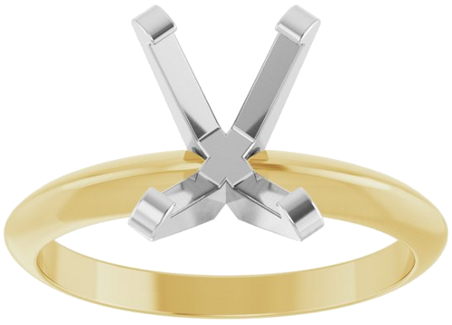 Sužadėtuvių Žiedas „Heavy Solitaire“ 585 Baltojo Ir Geltonojo Aukso Emerald 8mm x 6mm (3)