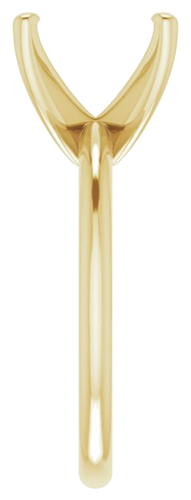 14K Yellow  12x10 mm Oval Solitaire Engagement Ring Mounting (4)