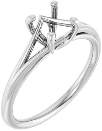 Sužadėtuvių Žiedas „Solitaire“ 585 Baltojo Aukso Round 6.5mm (1)