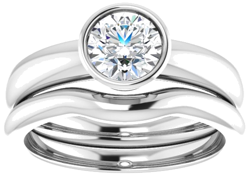 14K White 5.8 mm Round Engagement Ring Mounting (8)