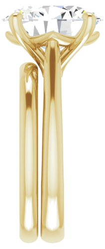 Sužadėtuvių Žiedas „Solitaire“ 585 Geltonojo Aukso Oval 12mm x 10mm (9)