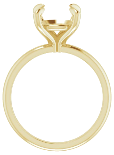 14K Yellow  9.4 mm Round Solitaire Engagement Ring Mounting (2)