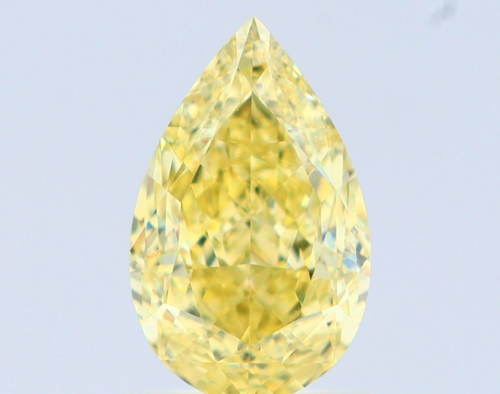 1.29 carat Fancy Intense Yellow-VS2 Natūralus Pear Deimantas (1)