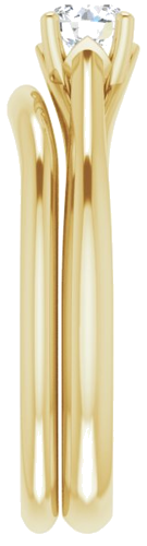 14K Yellow 4.4 mm Round Solitaire Engagement Ring Mounting (9)