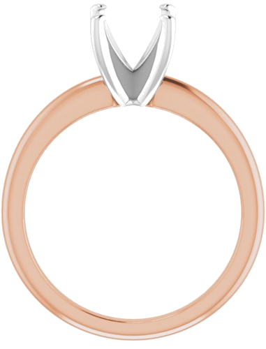 Sužadėtuvių Žiedas „Solitaire“ 585 Baltojo Ir Rožinis Aukso Oval 9mm x 7mm (2)