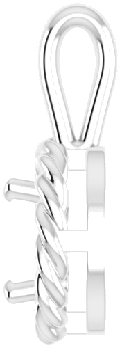 14K White  6 mm Round Pendant Mounting (3)