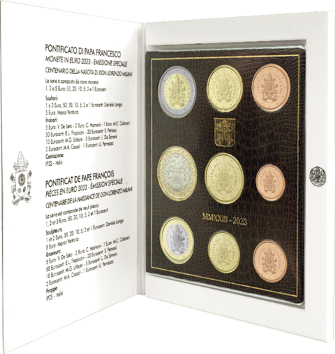 Комплект монети на Ватикана с номинална стойност 2023 евро (5)