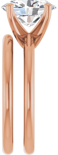 Sužadėtuvių Žiedas „Solitaire“ 585 Rožinis Aukso Oval 10mm x 8mm (9)