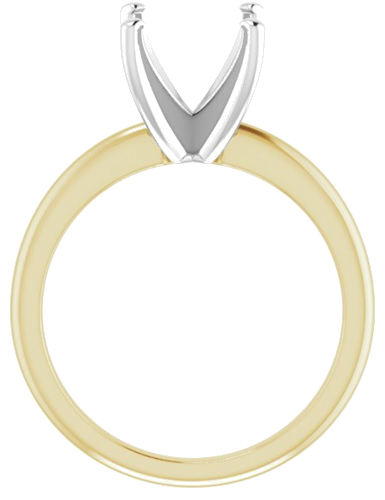 Sužadėtuvių Žiedas „Solitaire“ 585 Baltojo Ir Geltonojo Aukso Round 9.4mm (2)